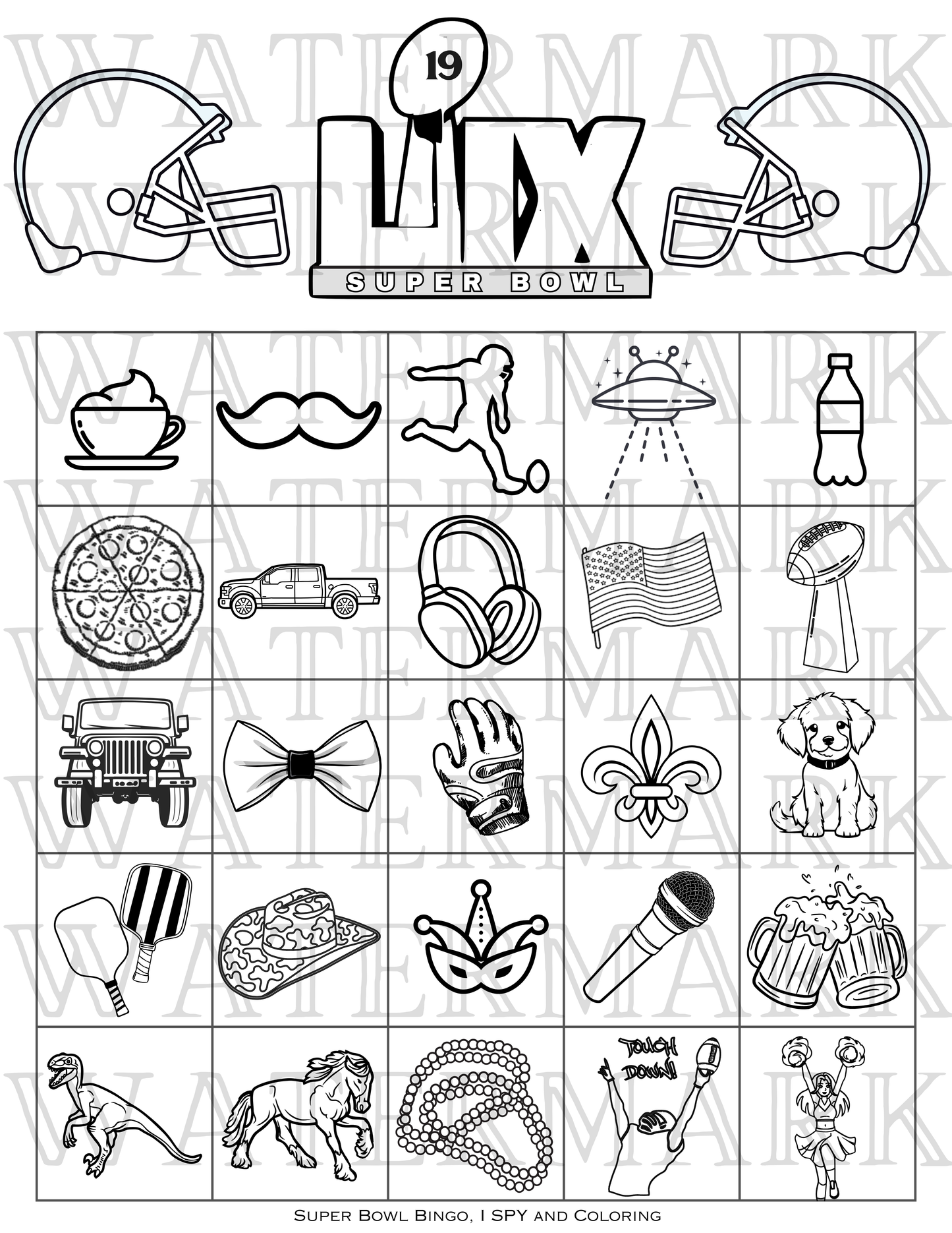 Printable Super Bowl 59 Game for Kids - 2025 Edition